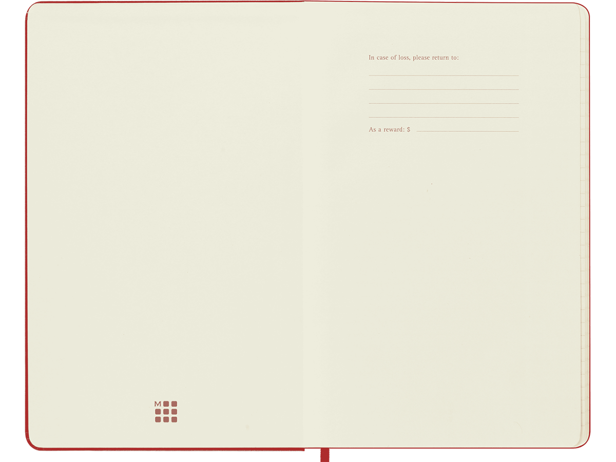 Large Hard Cover Plain Notebook, Red – Noteworthy Paper & Press