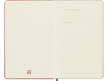 Large Hard Cover Plain Notebook, Red