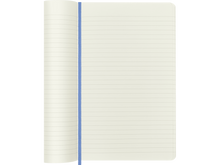 Large Soft Cover Ruled Notebook, Hydrangea Blue