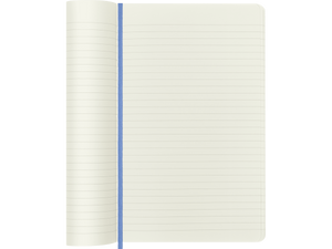 Large Hard Cover Ruled Notebook, Hydrangea Blue