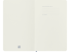 Large Hard Cover Ruled Notebook, Hydrangea Blue