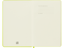 Large Hard Cover Ruled Notebook, Lemon Green