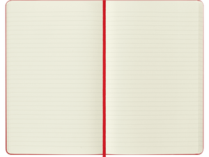 Large Hard Cover Ruled Notebook, Scarlet Red