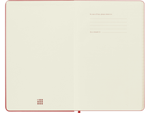 Large Hard Cover Ruled Notebook, Scarlet Red