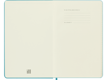 Large Hard Cover Ruled Notebook, Reef Blue