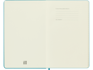 Large Hard Cover Ruled Notebook, Reef Blue