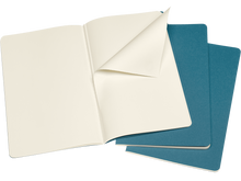 Set of 3 Large Cahier Plain Journals, Brisk Blue