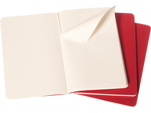 Set of 3 Large Cahier Plain Journals, Cranberry