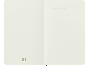 Large Soft Cover Dotted Notebook, Sapphire Blue