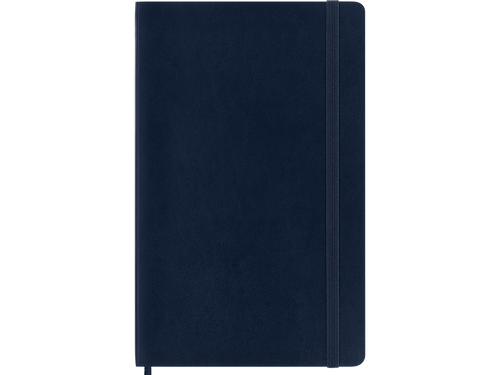 Large Soft Cover Dotted Notebook, Sapphire Blue