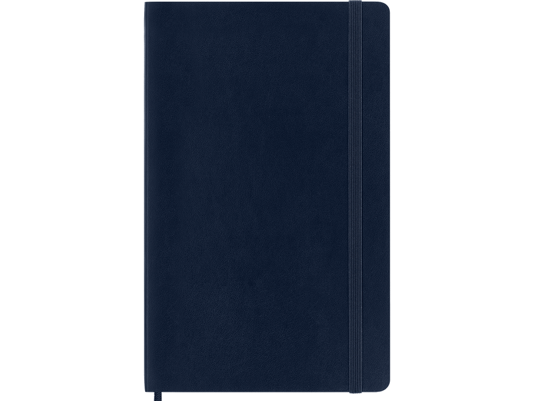Large Soft Cover Dotted Notebook, Sapphire Blue
