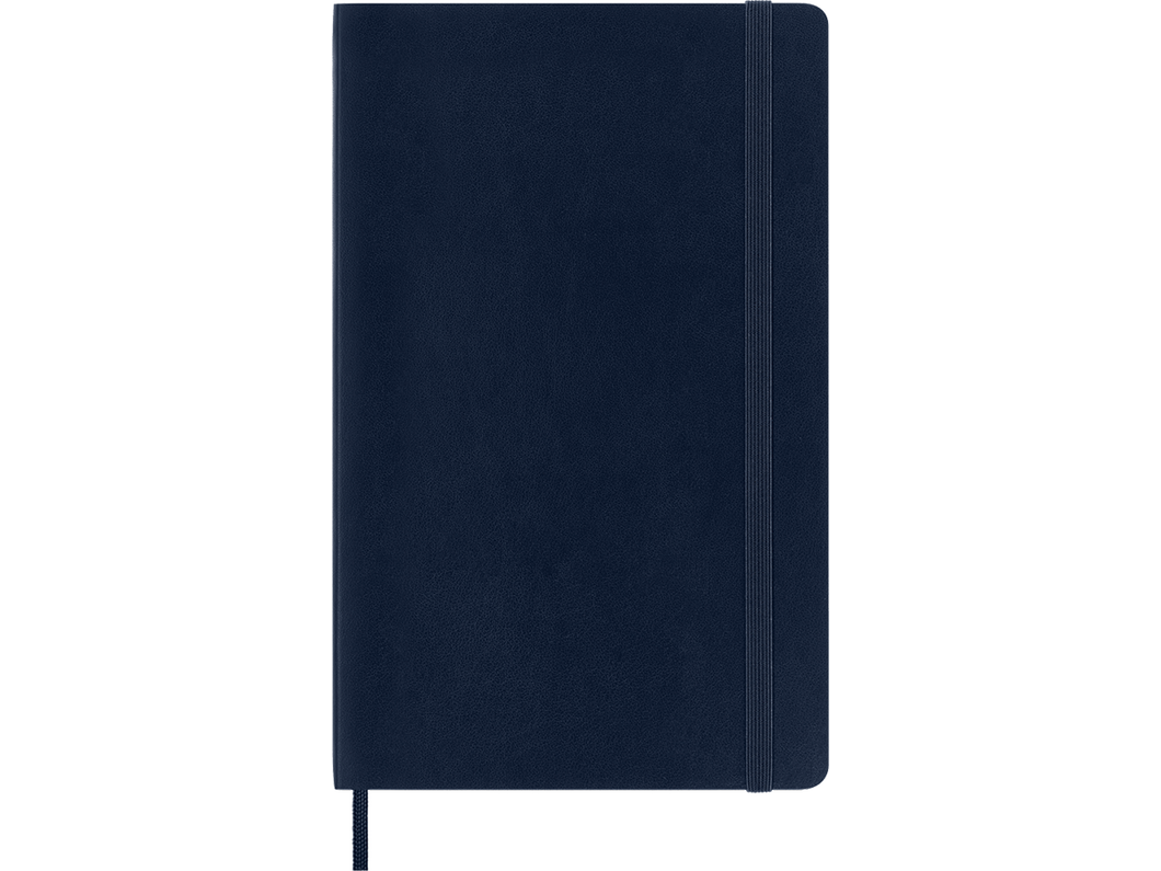 Large Soft Cover Ruled Notebook, Sapphire Blue