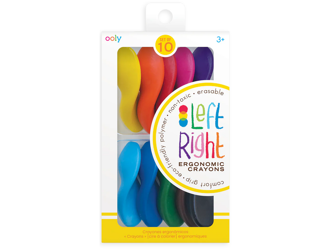 Left Right Ergonomic Crayons