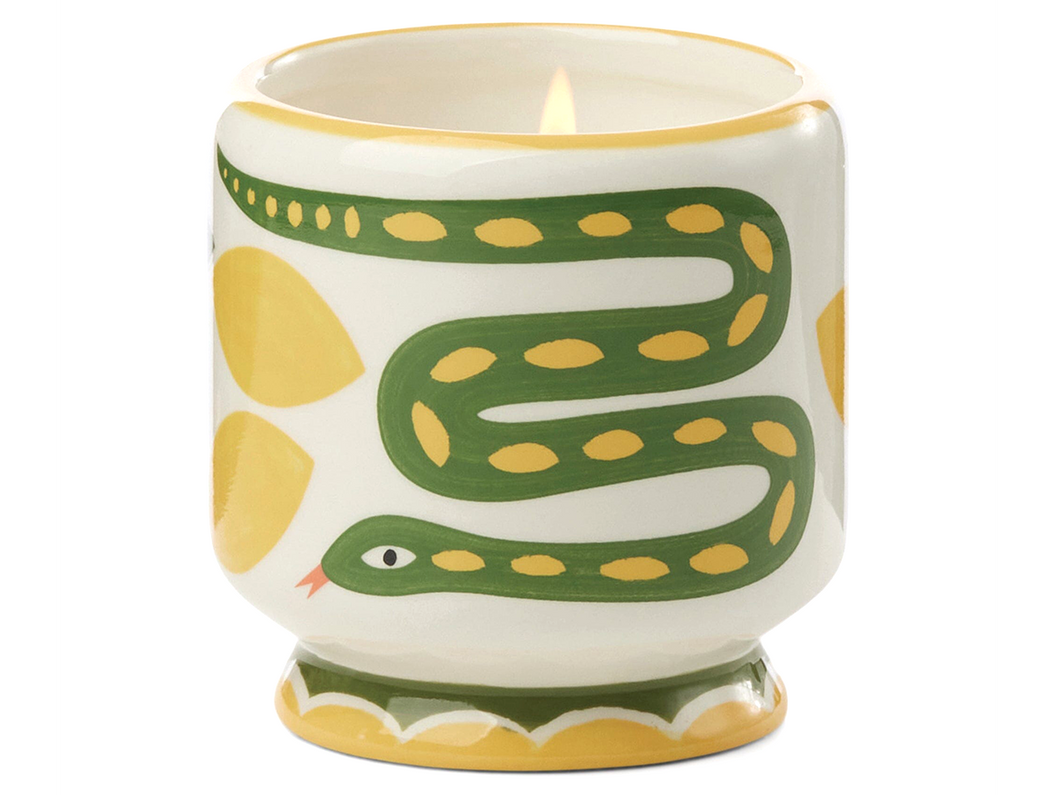 Wild Lemongrass Snake, A Dopo Ceramic Candle