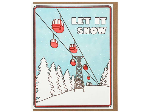 Let It Snow Ski Gondolas, Single Card