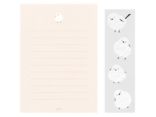 Midori Long-Tailed Tit Bird Letter Set with Stickers