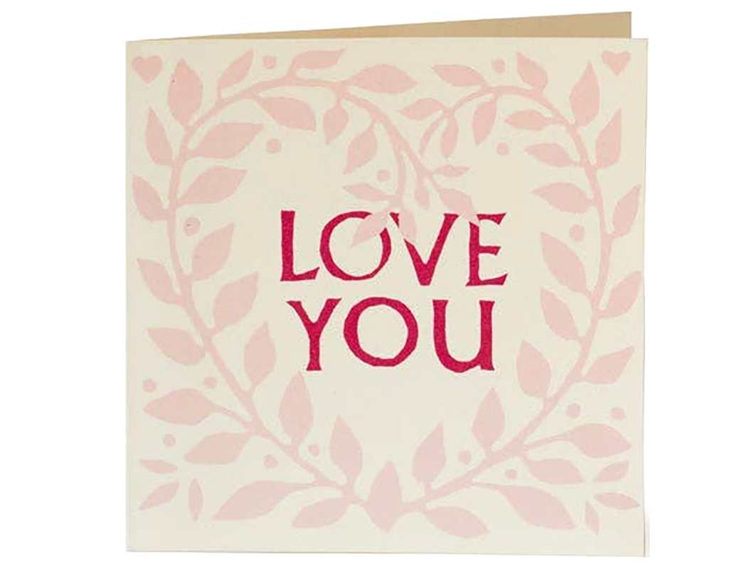 Square Love You Wreath, Single Card