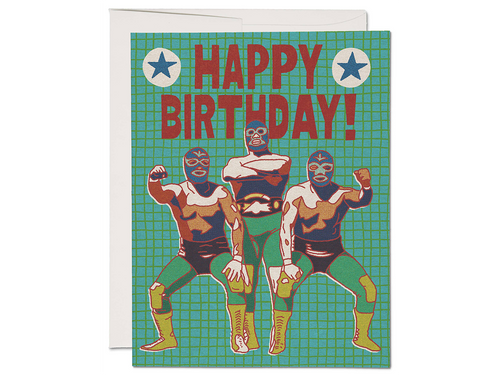 Luchador Birthday, Single Card