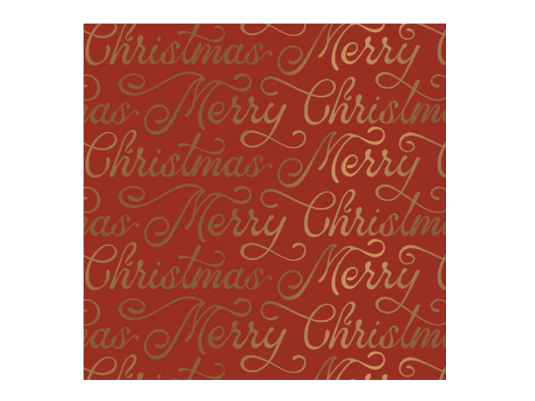 Merry Christmas Script Stone Wrapping Paper