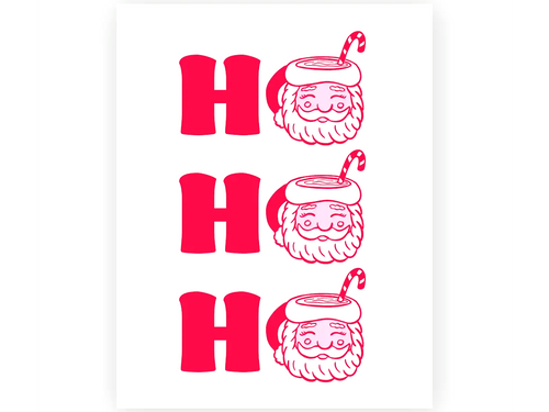 Merry Mugs Ho Ho Ho, Single Card