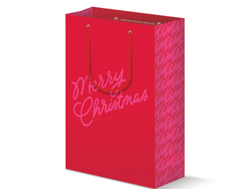 Merry Script, Holiday Gift Bag