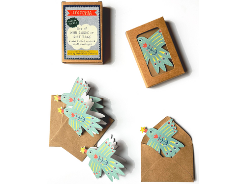 Mini Messenger Bird, Boxed Set of 6