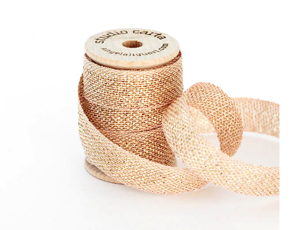 Metallic Loose Weave Ribbon, 3 Yards