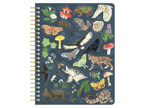 Midnight Flora & Fauna Spiral Notebook
