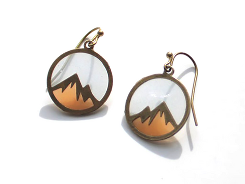Mini Peaks Stained Glass Resin Earrings