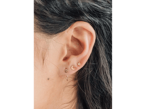 Moon & Star Studs Earrings