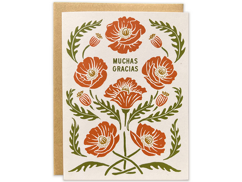 Muchas Gracias Poppies, Single Card