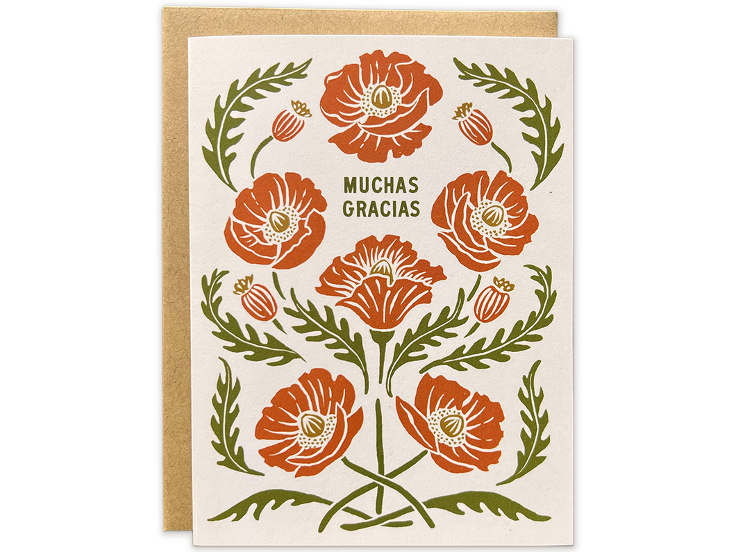 Muchas Gracias Poppies, Single Card