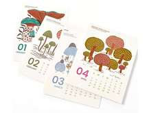 2026 12-Month Mushroom Desk Calendar