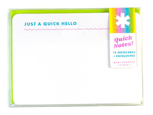 Quick Notes! Riso Flat Notecards, Set of 15