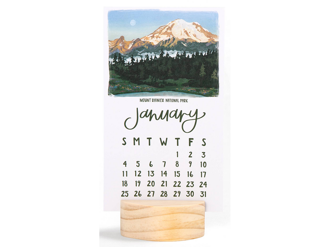 2026 National Parks Mini Desk Calendar