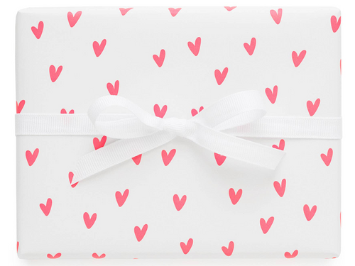 Neon Heart Wrapping Paper Roll