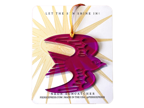 Neon Acrylic Sparrow Suncatcher