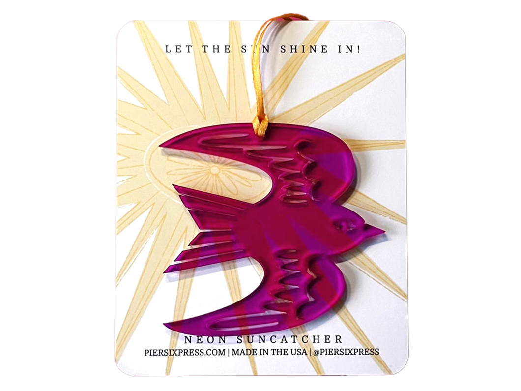 Neon Acrylic Sparrow Suncatcher