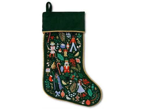 Nutcracker Embroidered Stocking