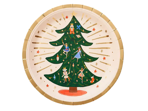 Nutcracker Large Holiday Plates, Set of 10