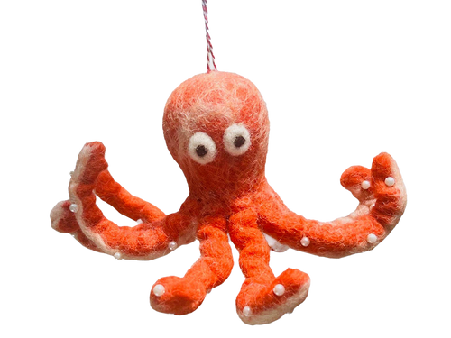 Octopus Felt Ornament