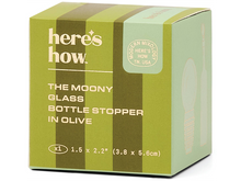 The Moony Glass Bottle Stopper, Olive
