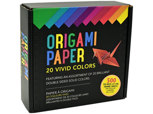 Origami Paper, 20 Vivid Colors, 500 Sheets