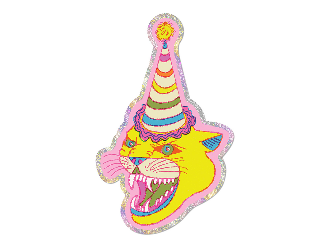 Party Hat Cat Sticker