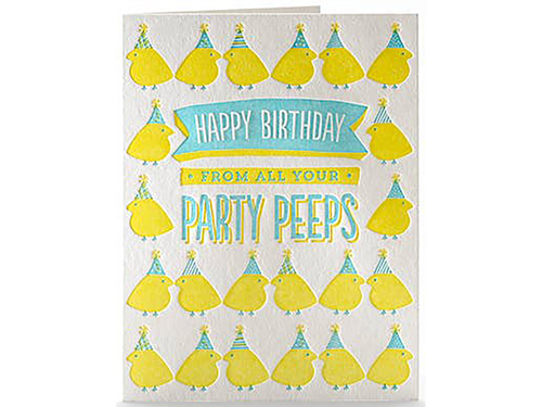 Party Peeps Birthday, Single Card