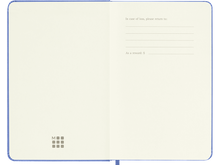 Pocket Hard Cover Ruled Notebook, Hydrangea Blue