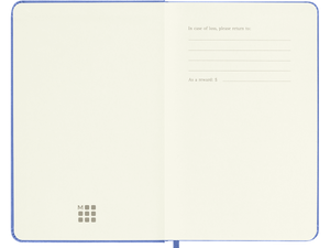 Pocket Hard Cover Ruled Notebook, Hydrangea Blue