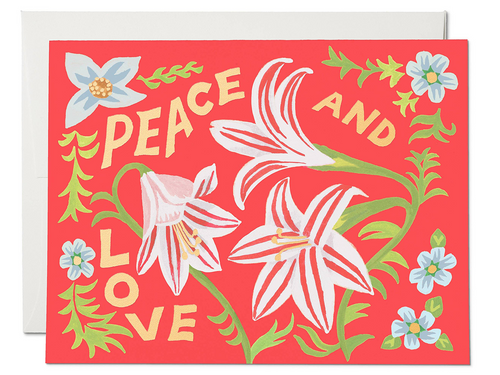 Peace and Love Amaryllis, Single Card