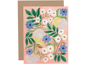 Pink Forage Floral, Single Card