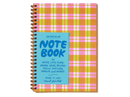 Plaid Spiral Notebook